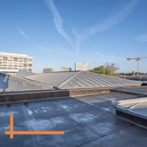 commercial roof repair project