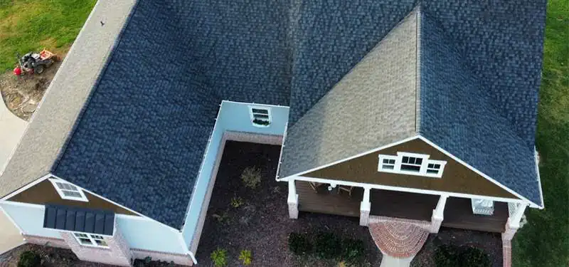 arial view of a residential roofing job for a Georgia home