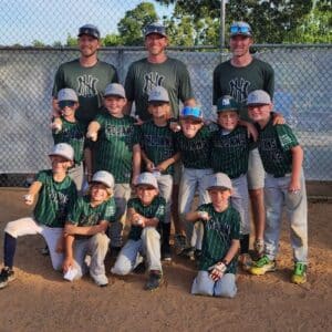Jr Trojan Baseball team with the coaching staff in Gainesville, GA