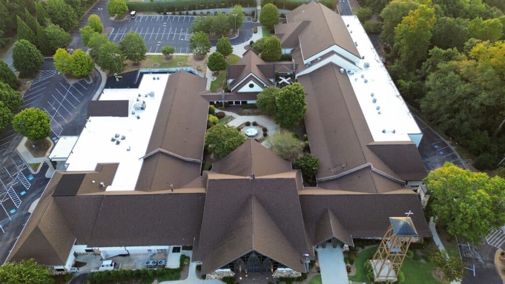 A brown roof that had a commercial roofing services in Gainesville GA