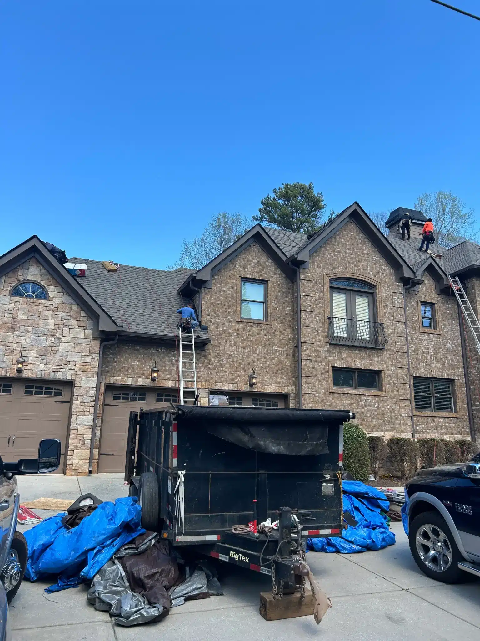 Expert Roof Installation in Progress by Skyline Contracting in Gainesville, GA