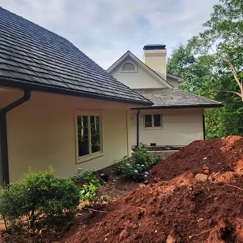 Residential wood shake roof maintenance project by Skyline Contracting in GA