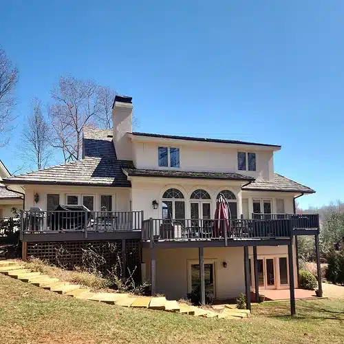 Wood shake roof maintenance on a Gainesville home by Skyline Contracting in GA