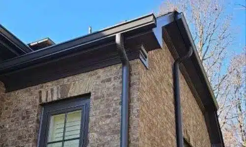 High-quality seamless gutter system installed on a brick house by Skyline Contracting in Gainesville, GA