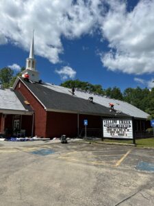 Yellow Creek Baptist Church roof repair church roofing guide service in Gainesville GA by Skyline Contracting